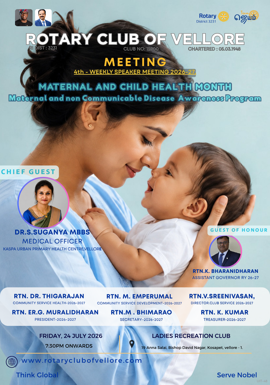 4th - WEEKLY SPEAKER MEETING 2026-27